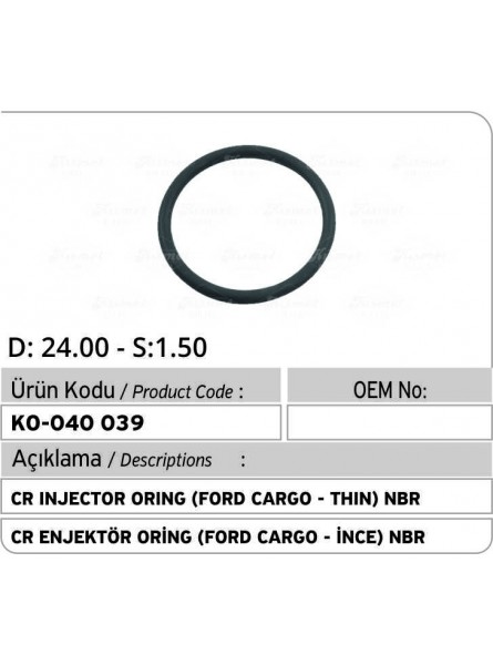 CR УПЛОТНИТЕЛЬНОЕ КОЛЬЦО ФОРСУНКИ (FORD CARGO - THIN) NBR